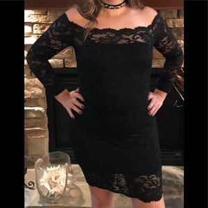 Black lace dress